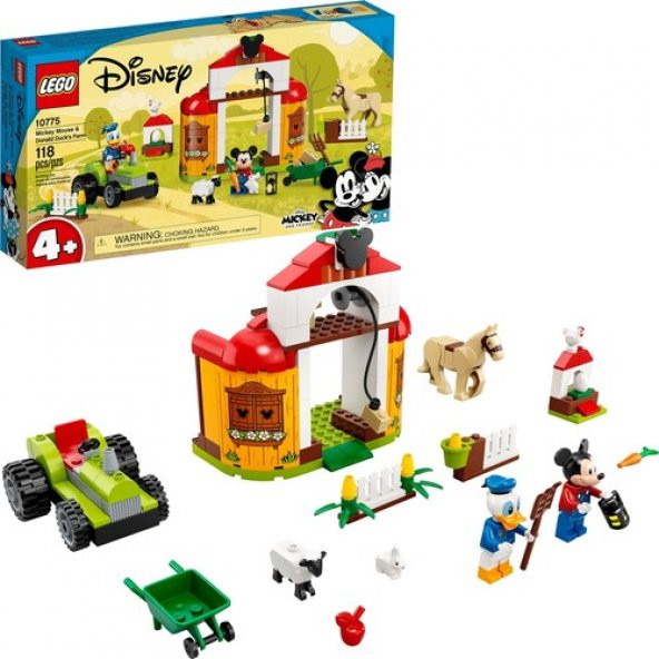LEGO® ǀ Disney Mickey ve Arkadaşları Mickey Fare ve Donald Duck’ın Çiftliği 10775 Yapım Seti Çocuklar İçin Yaratıcı Bir Set (118 Parça)