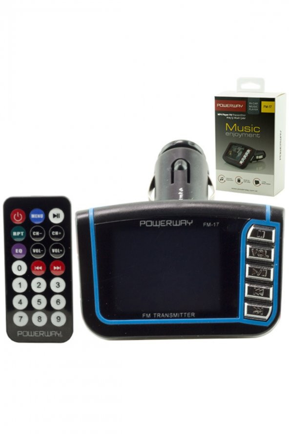 POWERWAY Fm-17 2gb Görüntülü Tek Kumandalı Fm Transmıtter