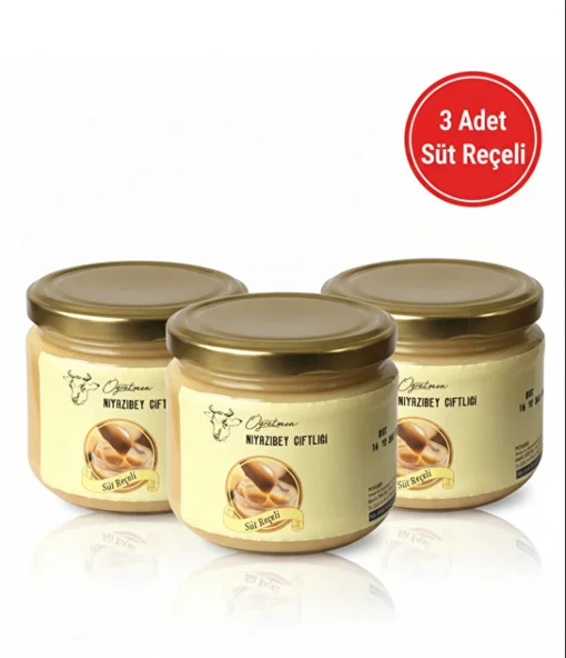 Süt Reçeli 3lü set, Üç Adet Doğal çiftlik sütünden katkısız, aracısız. - Resim 4