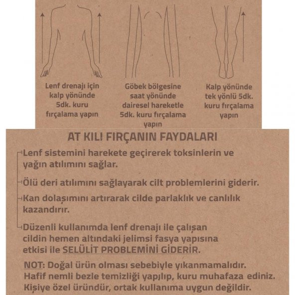 Wmoloxs 3lü Set Doğal At Kılı Fırçası + At Kılı Yüz Fırçası + Ahşap Selülit Vücut Masaj Aleti - 9