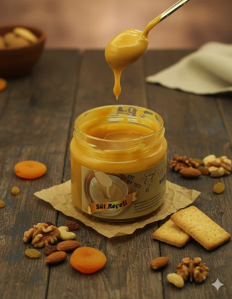 Süt Reçeli 3lü set, Üç Adet Doğal çiftlik sütünden katkısız, aracısız. ürün görseli 1