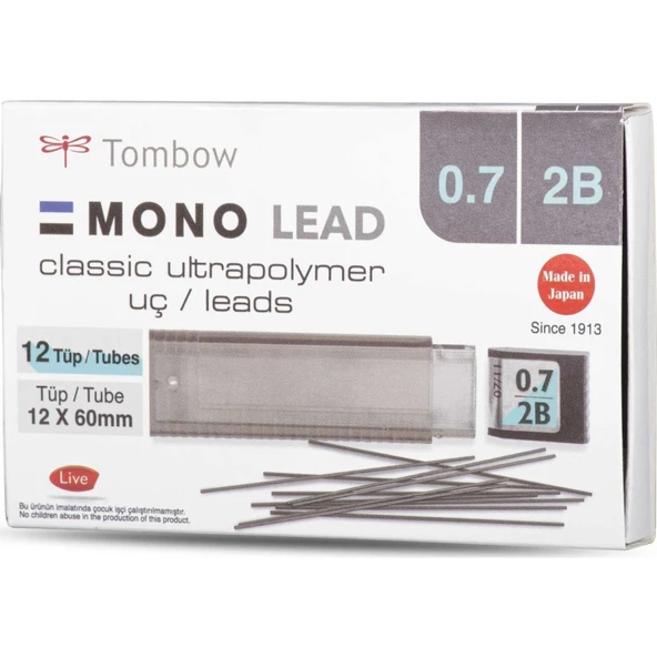 Tombow Mono Lead 0.7mm 2B Min (Uç) 12'li Kutu