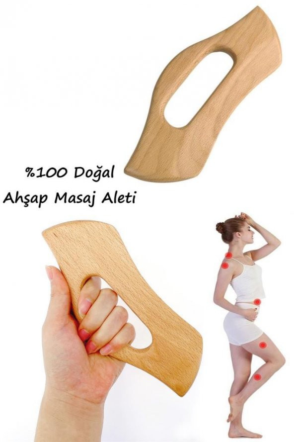 Wmoloxs 100 Doğal Selülit Giderici Ahşap Masaj Aleti Lenf Drenaj Masajı Sıkılaştırıcı - 7