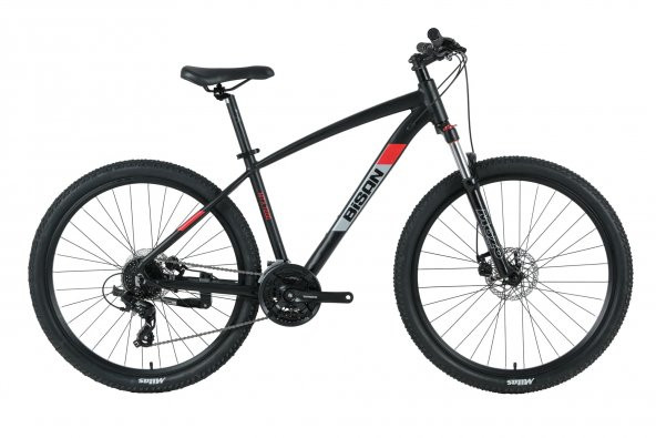 Bisan MTX 7200 26 Jant 43 cm Kadro 24 Vites Erkek Dağ Bisikleti 2022 Siyah-Kırmızı