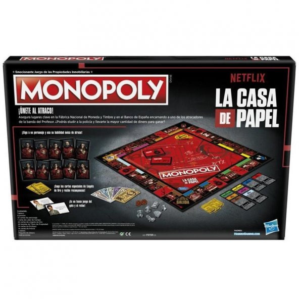 Monopoly La Casa De Papel Kutu Oyunu F2725 - 2