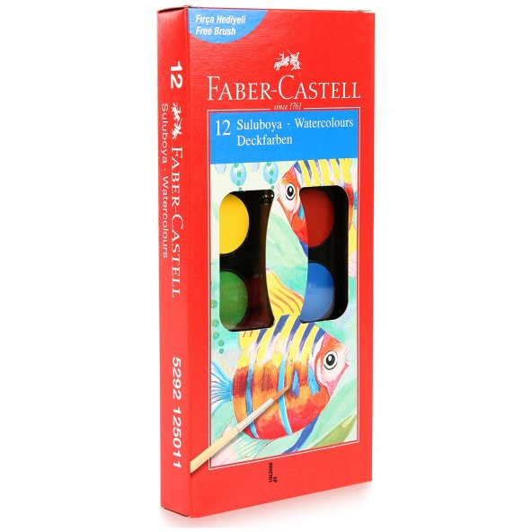 Faber Castell Sulu Boya 12 Renk Faber-Castell Suluboya Küçük Boy