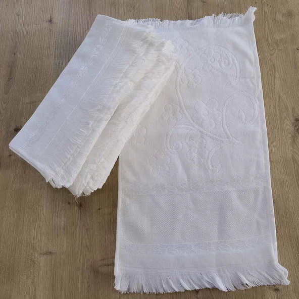 Rüya Etamin İşleme Kanaviçe Havlusu Saçaklı ( 30x50  ) 1 Adet - 2