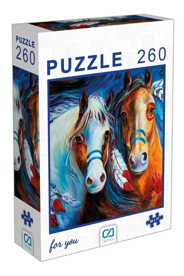 Ca Games Atlar Puzzle 260 Parça 48 x 33 cm