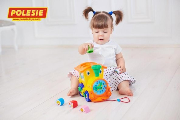 Polesie Eğitici Öğretici Aktivite Eğlenceli Bul-Tak Buharlı Sürtmeli Lokomotif Oyuncak Kutuda - 3
