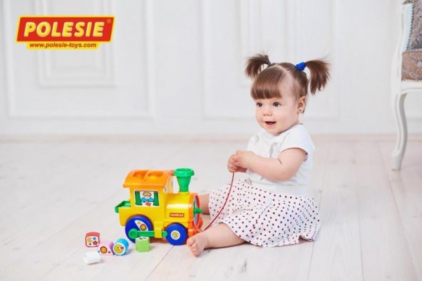 Polesie Eğitici Öğretici Aktivite Eğlenceli Bul-Tak Buharlı Sürtmeli Lokomotif Oyuncak Kutuda - 4