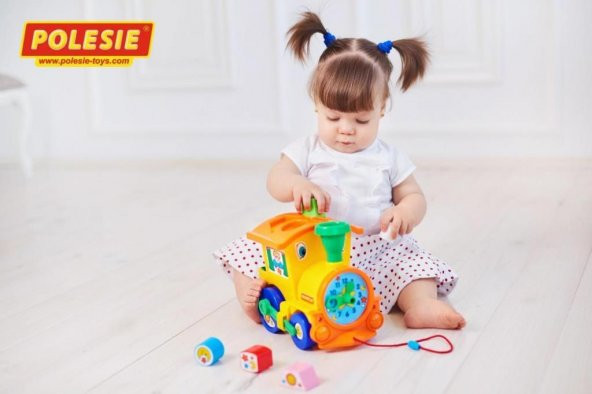 Polesie Eğitici Öğretici Aktivite Eğlenceli Bul-Tak Buharlı Sürtmeli Lokomotif Oyuncak Kutuda - 5