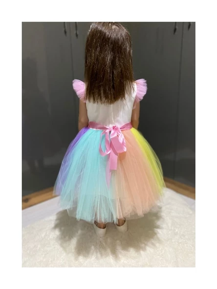 Unicorn Gökkuşağı Elbise - 3