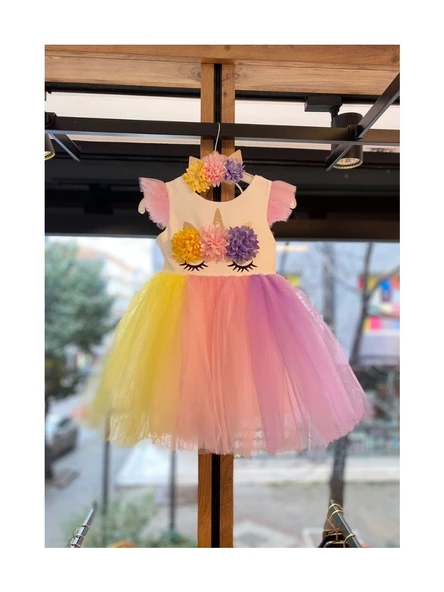 Unicorn Gökkuşağı Elbise - 2