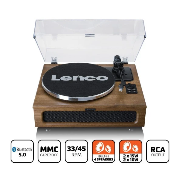 Lenco Ls-410 Wa Ahşap 4 Hoparlörlü Bluetoothlu Pikap Plak Çalar - 9