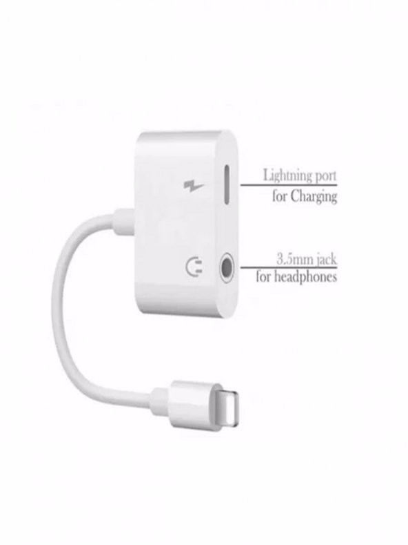 iPhone Kulaklık & Şarj Çoklayıcı 7 8 X XS XR 11 12 13 PRO 2in1 - 3