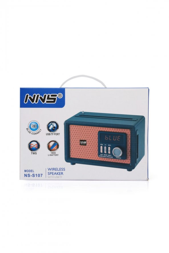 Bluetooth Hoparlör Subwoofer Fm Am Sw Radyo Usb Tf - Siyah-kırmızı - 4
