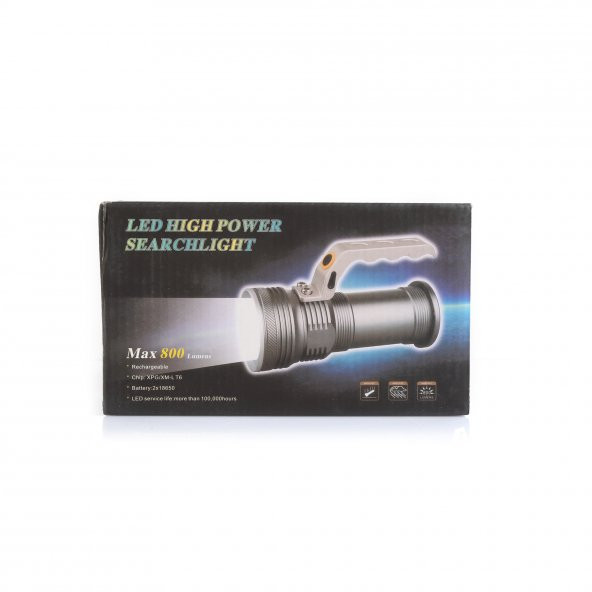 800 Lümen Şarjlı El feneri Yüksek Kalite Cree LED Taktik El Fener - 3