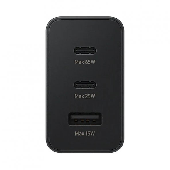 Samsung 3in1 Trio 65W 2xPD+UsbA Ev Tipi Şarj Aleti 3 Çıkışlı EP-T6530NBEGWW Samsung Türkiye Garantili - 2