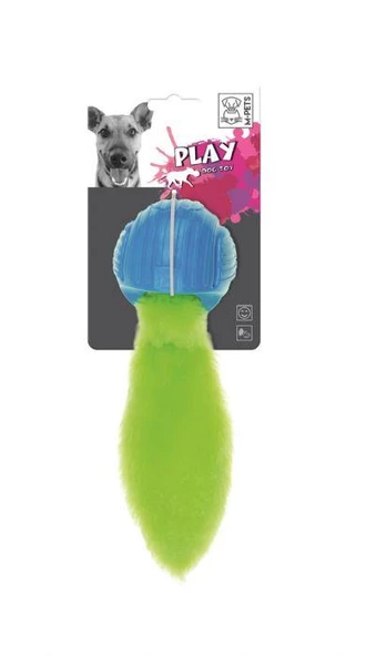 M-PETS KAUÇUK TÜYLÜ KUYRUK OYUNCAK MAVİ/YEŞİL