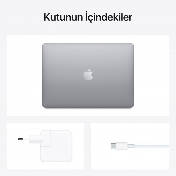 Apple MacBook Air MGN63TU/A Apple M1 8 GB RAM 256 GB SSD 13.3" MacOS Dizüstü Bilgisayar Gri - 6
