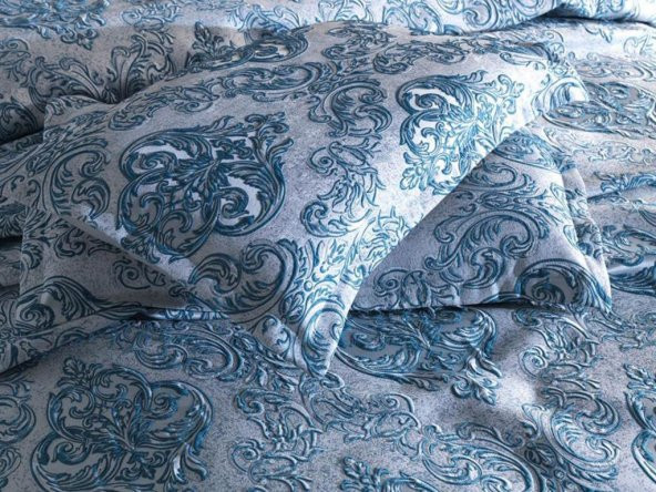 Çeyiz Diyarı Sude Jakarlı Yatak Örtüsü Petrol - Resim 2