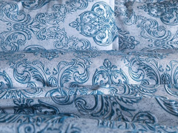 Çeyiz Diyarı Sude Jakarlı Yatak Örtüsü Petrol - Resim 5