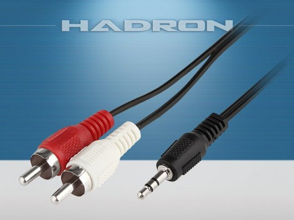 Hadron HD4022A 3.5 MM. To 2Rca Ses Kablosu Sarı Uç 1.5 M