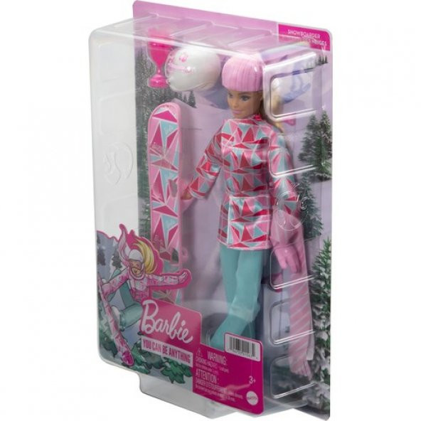 Barbie Snowboard Sporcusu HCN32 Lisanslı Ürün - 8