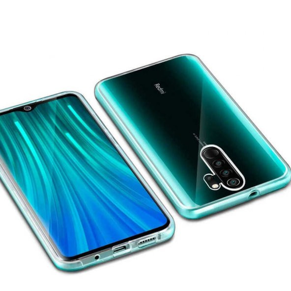 Xiaomi Redmi Note 8 Pro Kılıf 360 Tam Koruma Şeffaf Silikon - 3