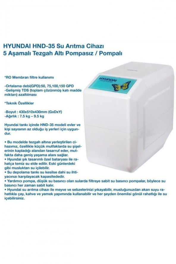 Hyundaı Su Arıtma Cihazı Hnd-35 - 2
