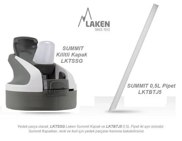 Laken Çelik 18/8 Summit Termos Şişe 0,50L - Haki LKTS5K - 3
