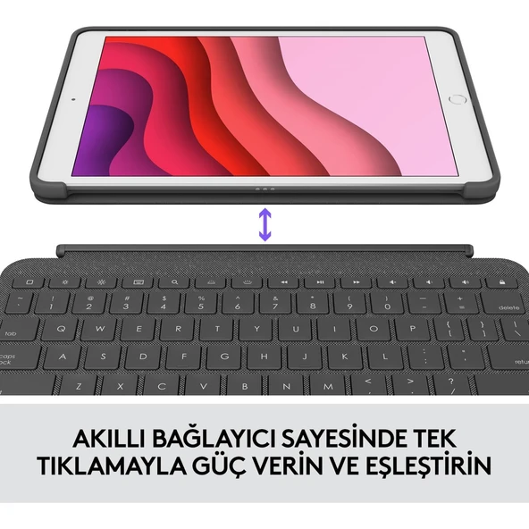 Logitech Combo Touch 10.2" iPad 7,8,9. Nesil İçin Türkçe Klavyeli Kılıf 920-009995 - 9