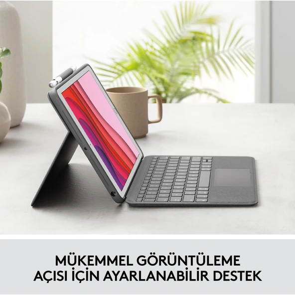Logitech Combo Touch 10.2" iPad 7,8,9. Nesil İçin Türkçe Klavyeli Kılıf 920-009995 - 8