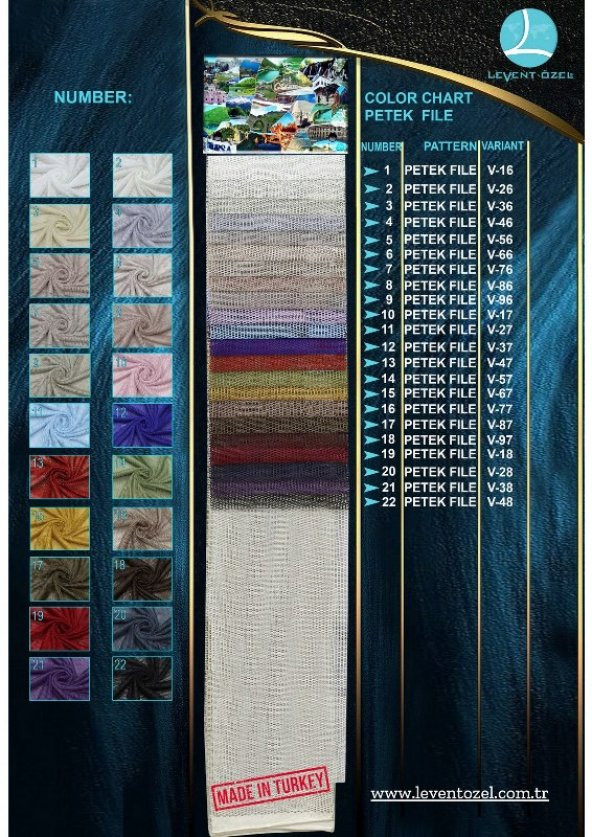 Petek File Raşel Tül Perde Kumaşı 100 Polyester - 12