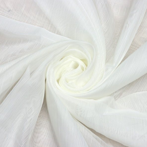 Şantuk V-1 Beyaz Dekoratif Ketenet Tül Perde Kumaşı 100Polyester