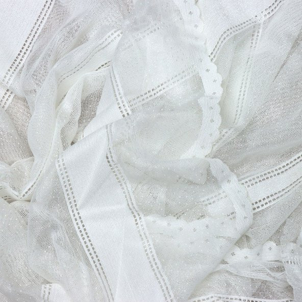8510 V-1804 Raşel Örme Tül Perde Kumaşı 100 Polyester - 3