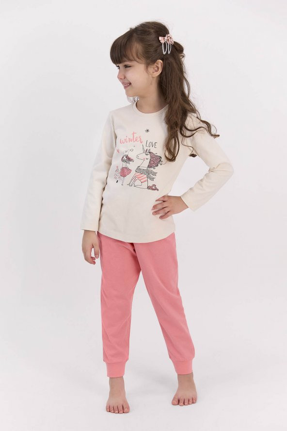 RolyPoly 2569 Winter Love Kız Çocuk Uzun Kol Pijama Takımı - 3