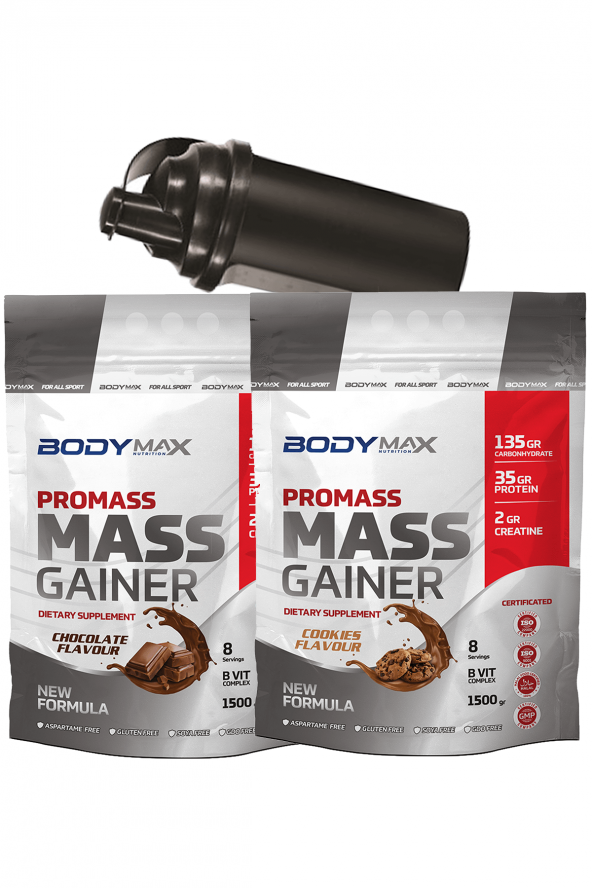Bodymax Karbonhidrat Tozu 3000 Gr Çikolata, Kurabiye + Shaker