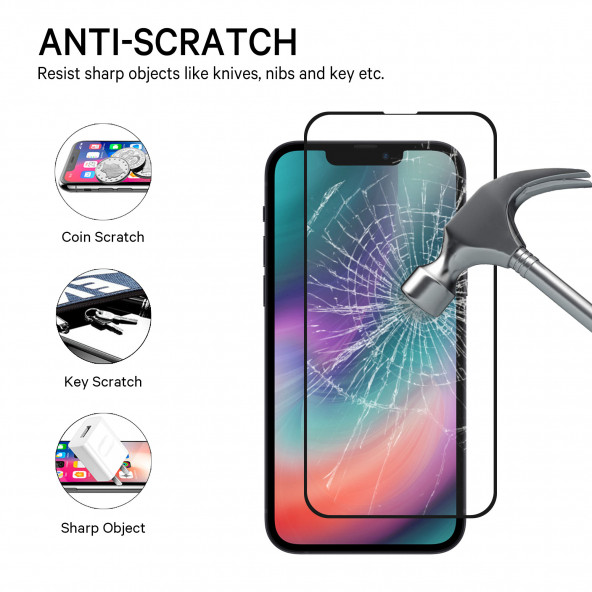 TANCELL iPhone 13 Pro Max Japon Kırılmaz Cam Ekran Koruyucu (1 Ad) 6.7inc 2.5d 9h TAM KAPLAYAN Ekran - 4