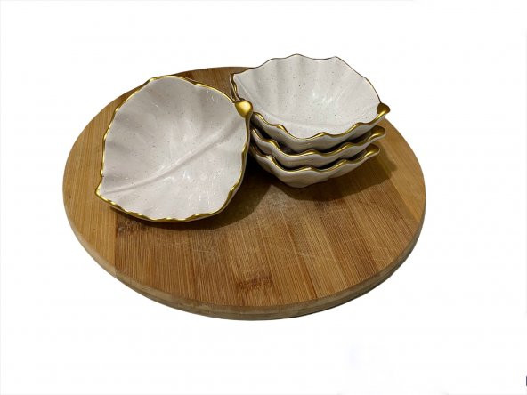 Yaprak Seramik Çerezlik - 10 cm - 3