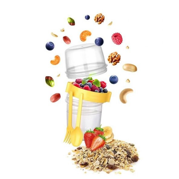 Hazneli Müsli ve Mama Saklama Kabı 1100 ml - 2