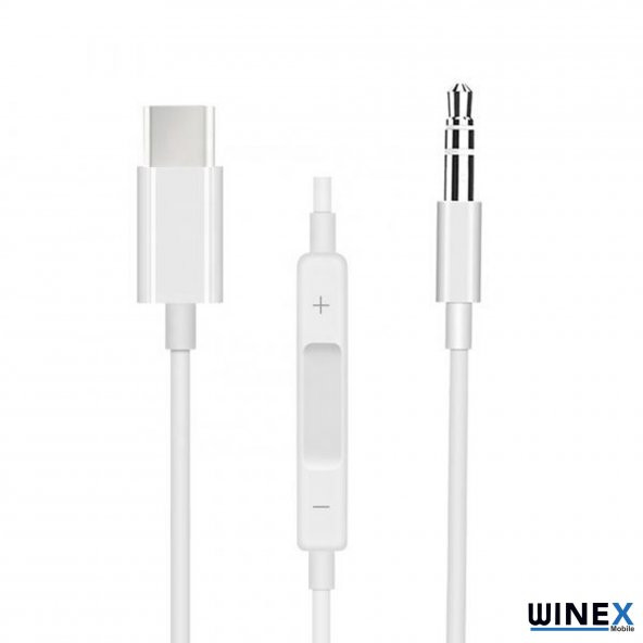 Winex Type-C to 3.5mm Aux Ses Kontrollü Dönüştürücü Adaptör - 2