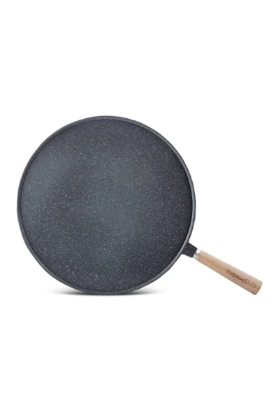 ThermoAD | Gözleme Tavası | Ahşap Saplı | Gri | 36cm - 4