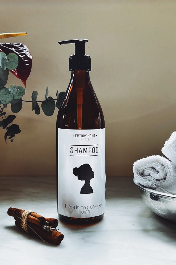 500 ml Amber Shampoo Pompalı Cam Şişe (Şampuan)