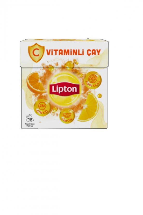 Lipton C Vitaminli Piramit Süzen Poşet Çay 18 x 2 G