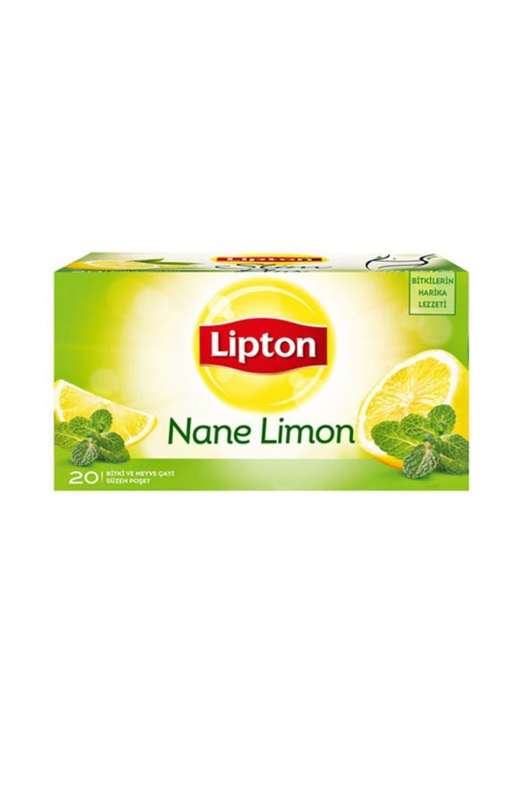 Lipton Nane Limon Bitki Çayı Süzen Poşet 20 x 2 G