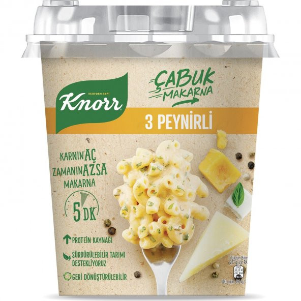 Knorr 3 Peynirli Çabuk Makarna 67 G