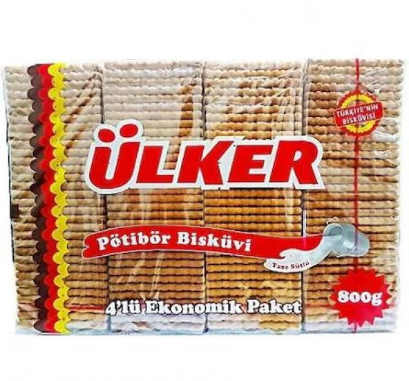Ülker Pötibör Taze Sütlü Bisküvi 4lü Paket 4 x 200 G