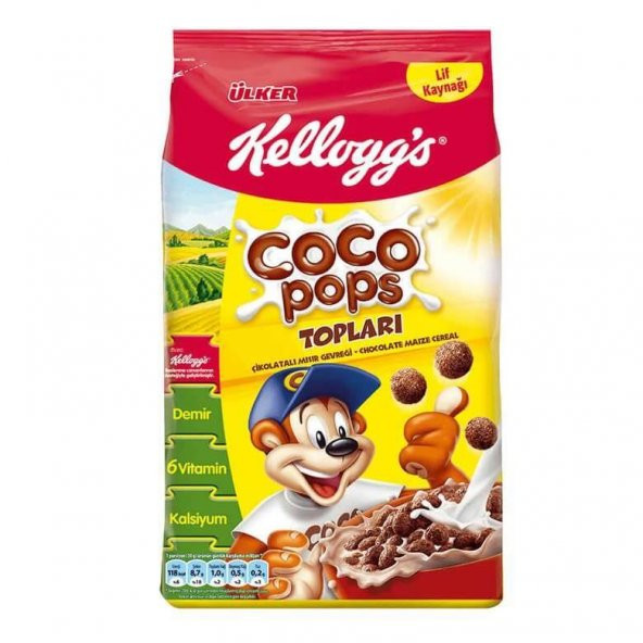 Ülker Kelloggs Coco Pops Topları Çikolatalı Mısır Gevreği 1 KG