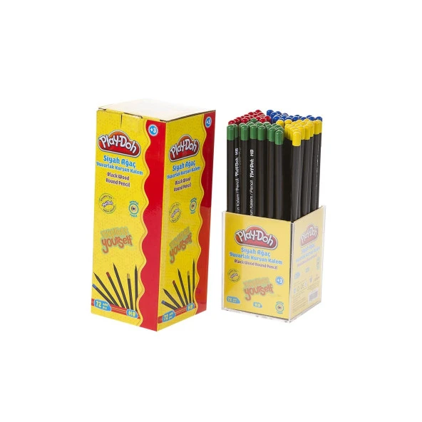 Play-Doh Kurşun Kalem Siyah Yuvarlak (72 Li Paket)